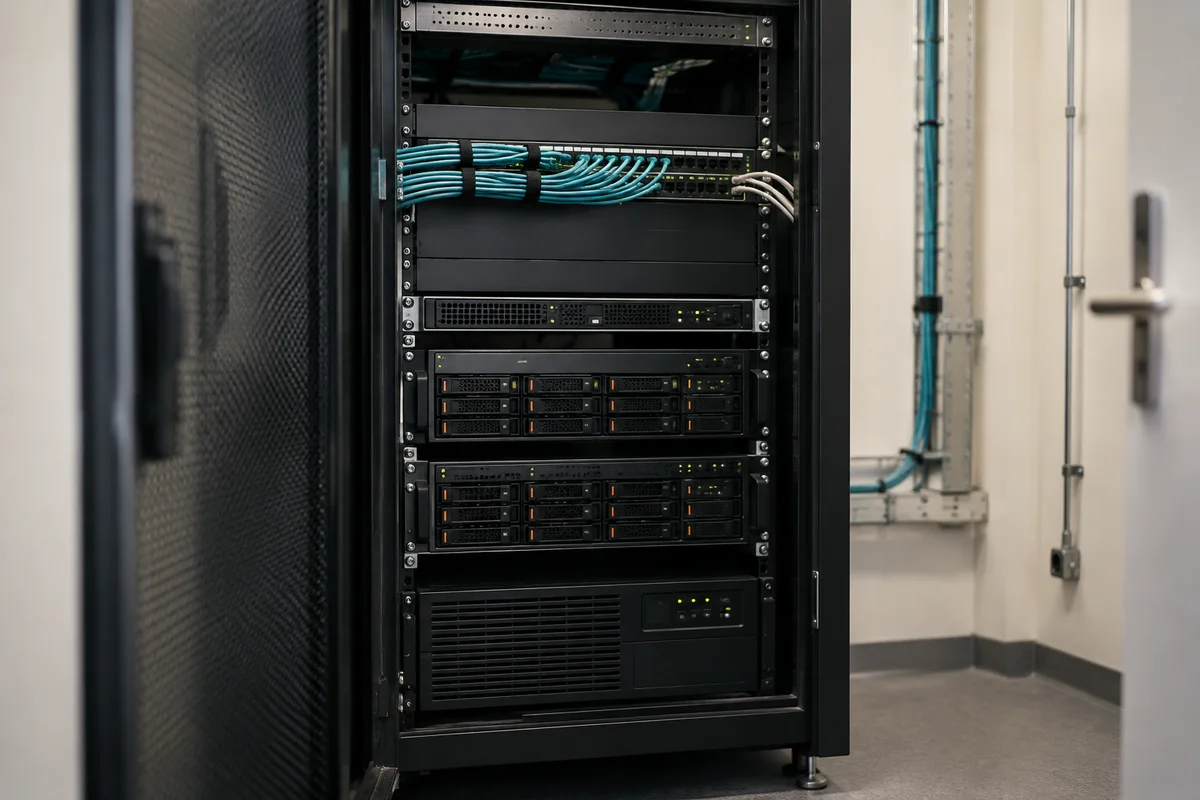 Välordnad serverutrustning